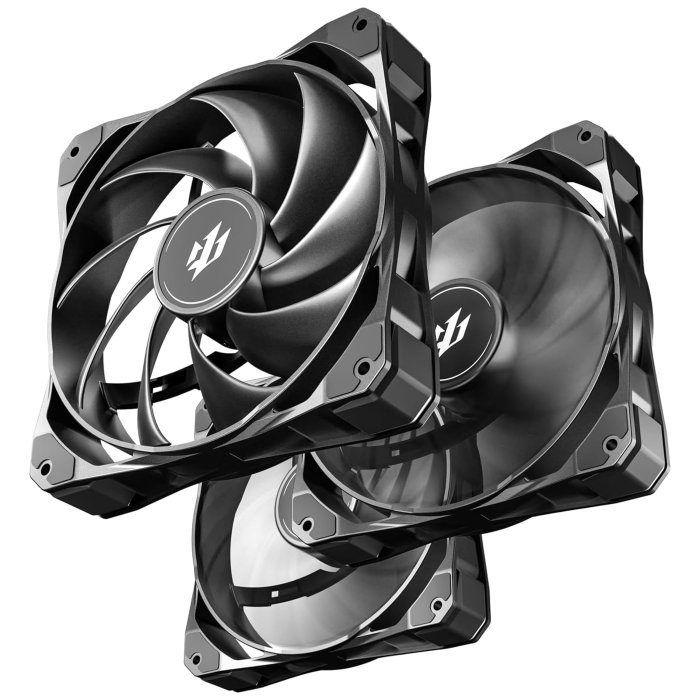 Okinos 3-Pack 140mm PWM PC Case Fan, 1500 RPM, 98.01 CFM, Cyclone Series