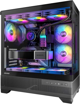 Okinos Aqua 7 ATX Mid Tower PC Case with ARGB Fans & Tempered Glass