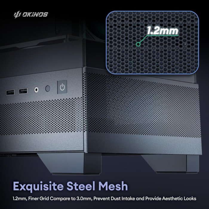 Okinos Aqua 7 ATX Mid Tower PC Case with ARGB Fans & Tempered Glass (image 3)