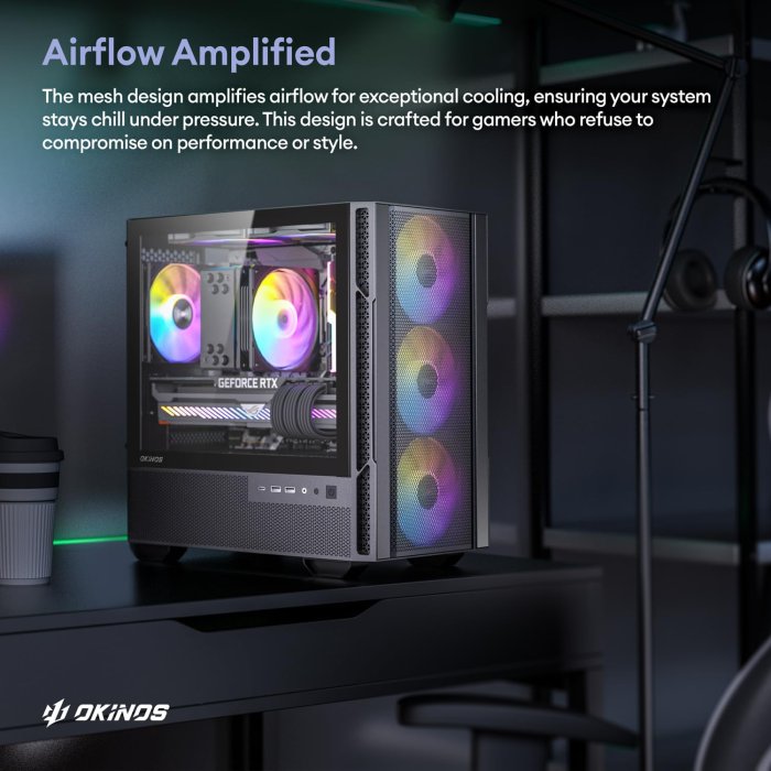 Okinos Cypress 3 ARGB Micro ATX Case (image 2)