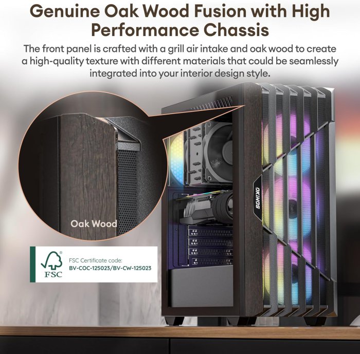 Okinos Cypress 5 ARGB Mid-Tower PC Case (image 2)