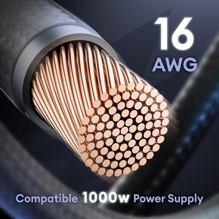 Okinos PSU Cable Extension Kit (Black) (image 4)