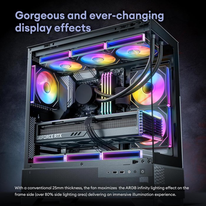 Okinos RGB Fans 6-Pack with Infinity Mirror and Controller (image 4)