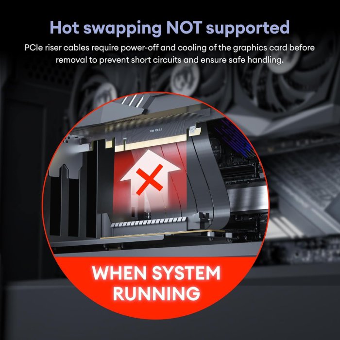 PCI-E 4.0 Riser Cable for RTX4090, RTX4080, RX7900XTX - 200mm Black (image 5)
