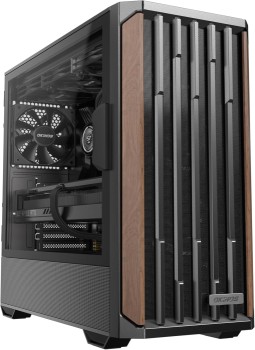 Walnut Wood PC Case, 360mm Radiator Support, 4 x 120mm Fans, Type-C Port, Tempered Glass Panel, Cypress 7
